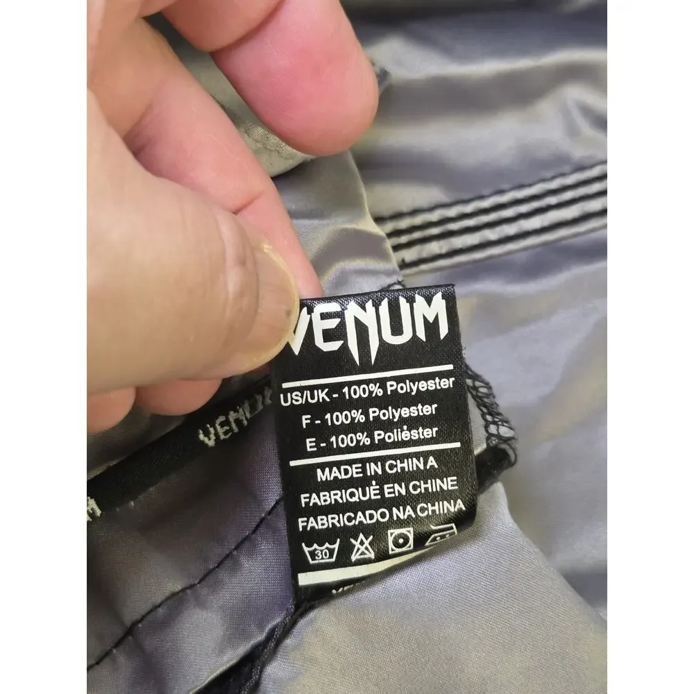 Venum Men’s MMA Fight Team Shorts Sz L 34/36 Black Gray Logo Training Z2-87
